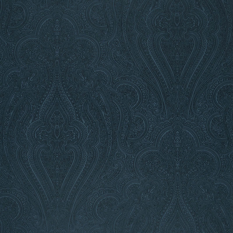 Schumacher Breckenridge Paisley Lapis Wallpaper Sample 5006241
