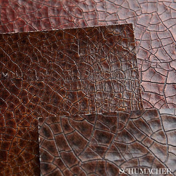 Schumacher Amarillo Black Walnut Wallpaper Sample 5006262