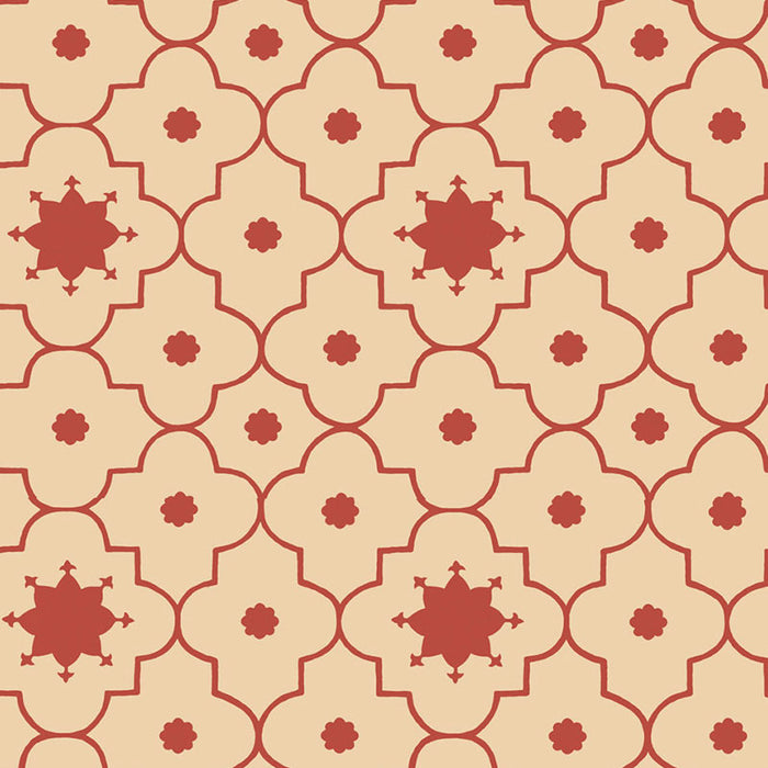 Schumacher Taj Trellis Pomegranate Wallpaper Sample 5006622