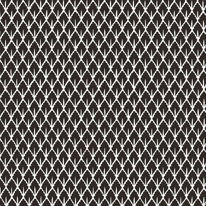 Schumacher Mughal Leaf Noir Wallpaper Sample 5006670