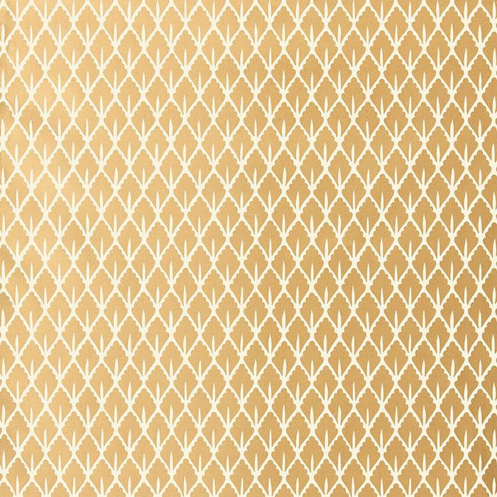 Schumacher Mughal Leaf Burnished Gilt Wallpaper Sample 5006671