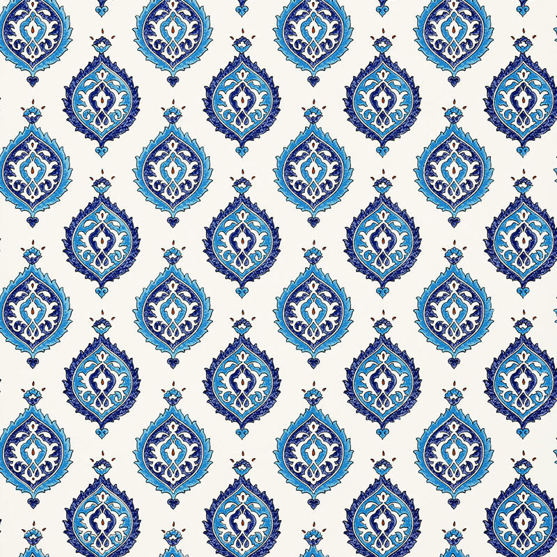 Schumacher Samovar Peacock Wallpaper Sample 5006680