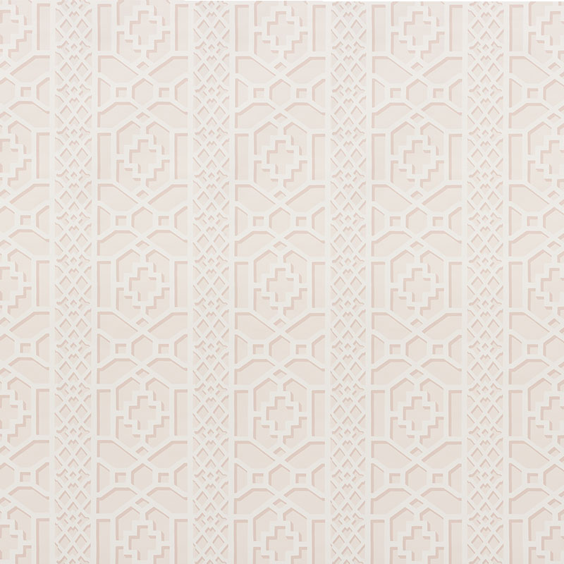 Schumacher Zanzibar Trellis Blush Wallpaper Sample 5006944