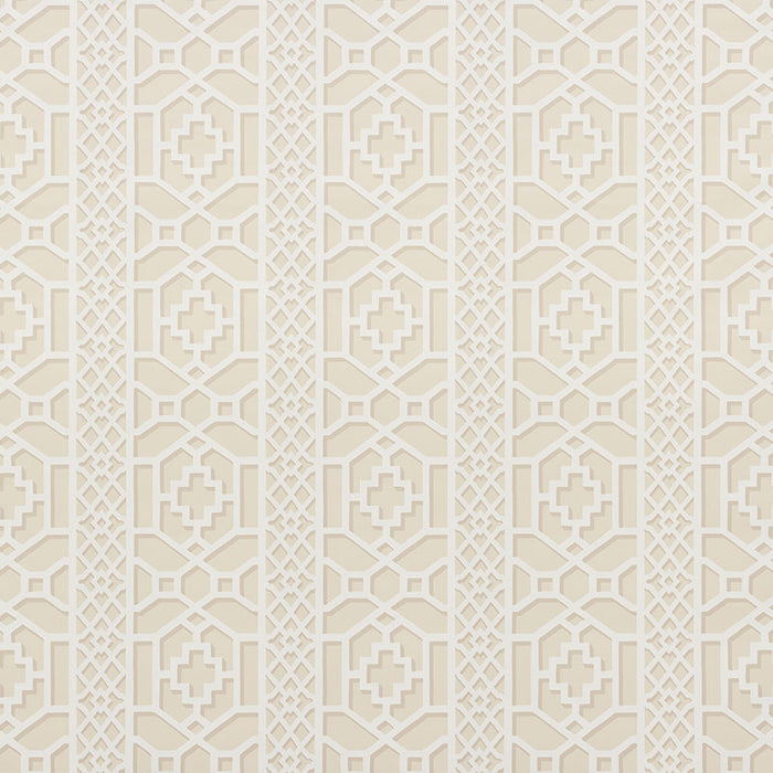 Schumacher Zanzibar Trellis Sand Wallpaper 5006945