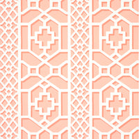Schumacher Zanzibar Trellis Coral Wallpaper 5006946