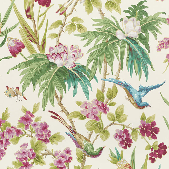 Schumacher Seychelles Ivory Wallpaper Sample 5006970