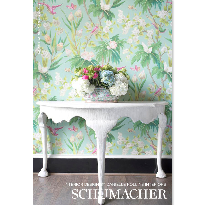 Schumacher Seychelles Sea Wallpaper Sample 5006971