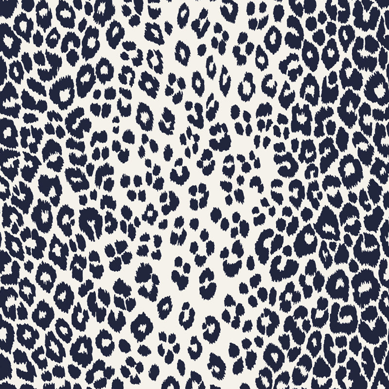 Schumacher Iconic Leopard Ink Wallpaper Sample 5007010