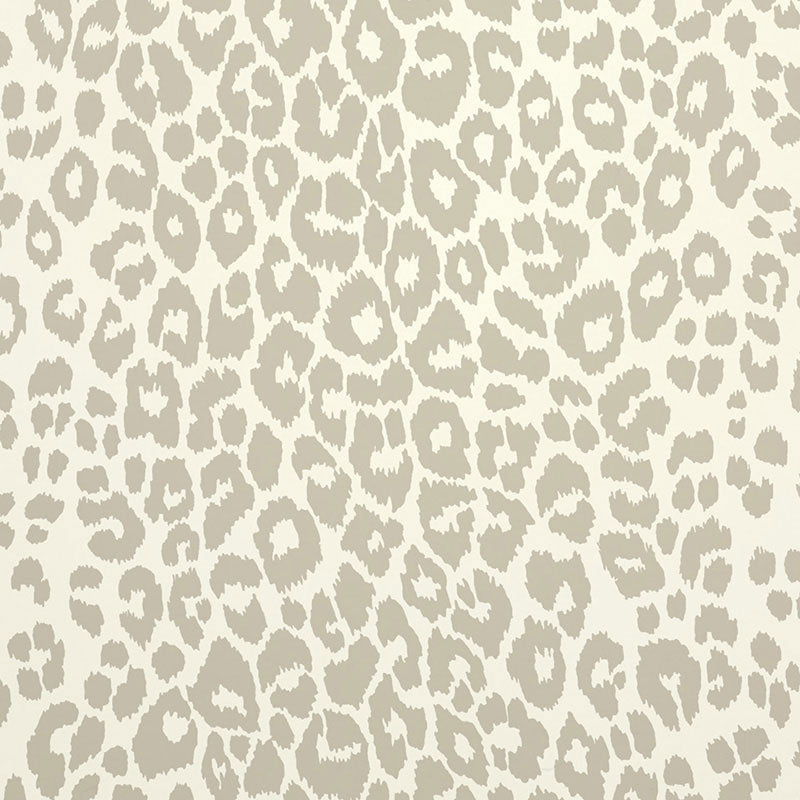 Schumacher Iconic Leopard Linen Wallpaper Sample 5007011