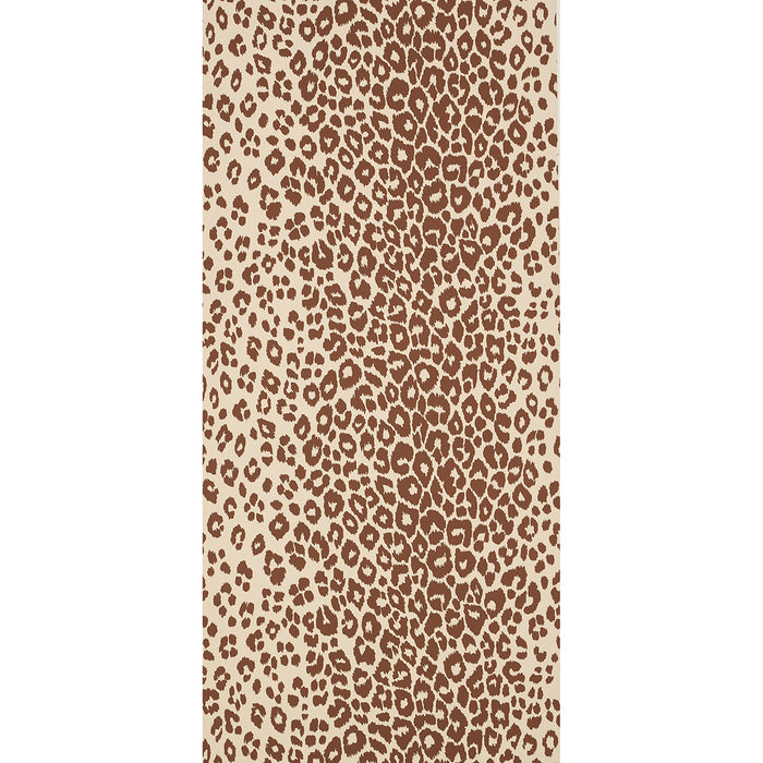 Schumacher Iconic Leopard Brown On Neutral Wallpaper Sample 5007019