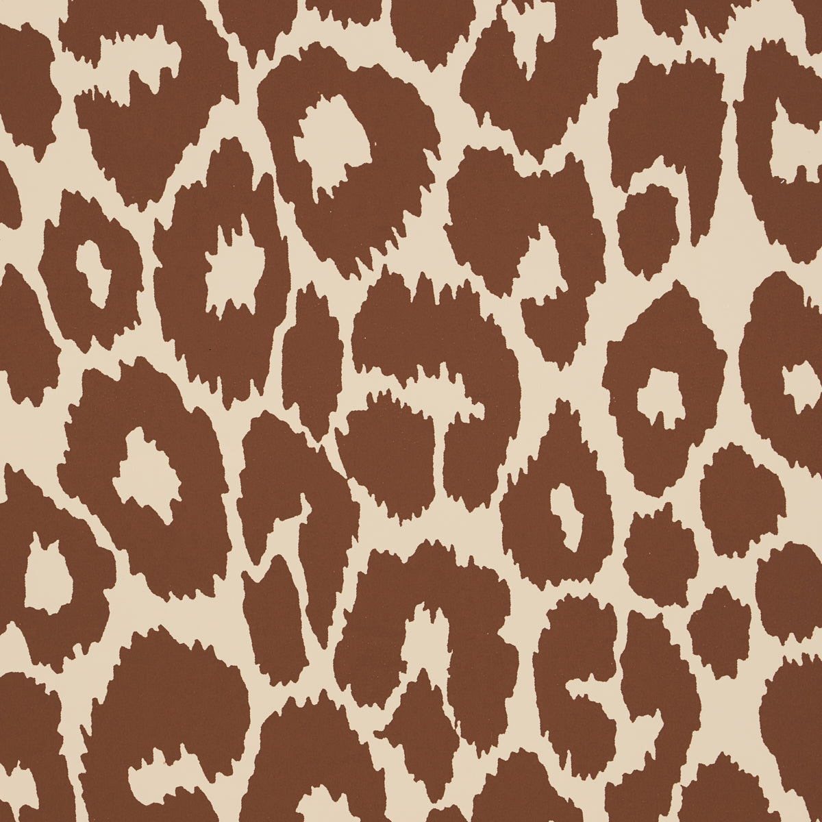 Schumacher Iconic Leopard Brown On Neutral Wallpaper Sample 5007019