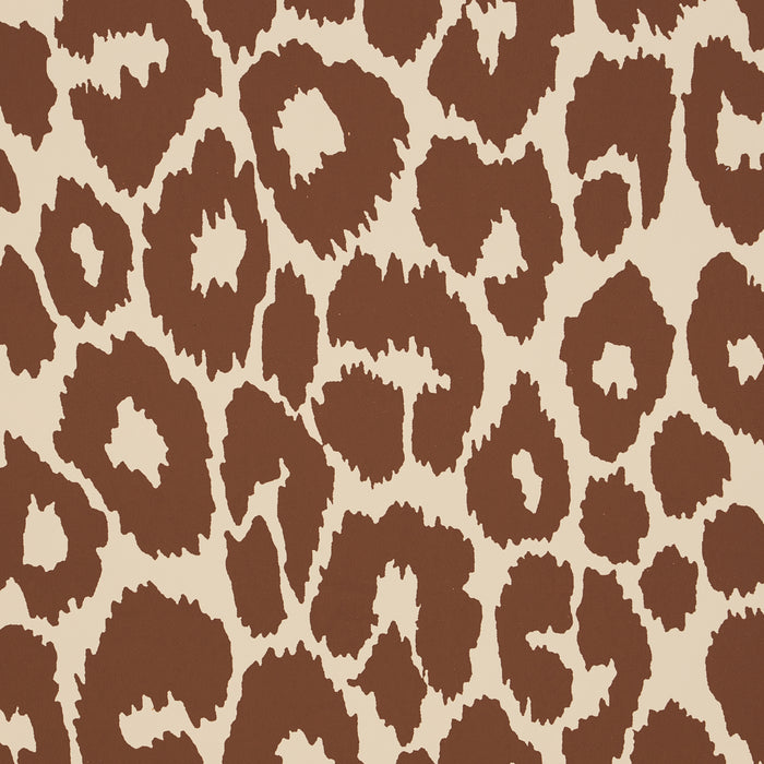 Schumacher Iconic Leopard Brown On Neutral Wallpaper Sample 5007019