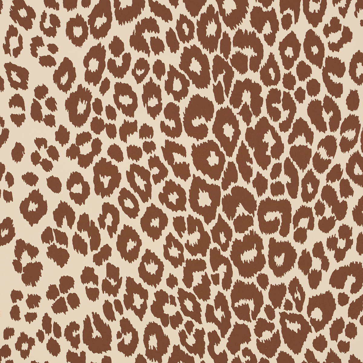 Schumacher Iconic Leopard Brown On Neutral Wallpaper Sample 5007019