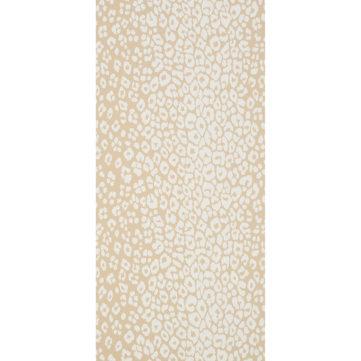 Schumacher Iconic Leopard Ivory On Neutral Wallpaper Sample 5007020