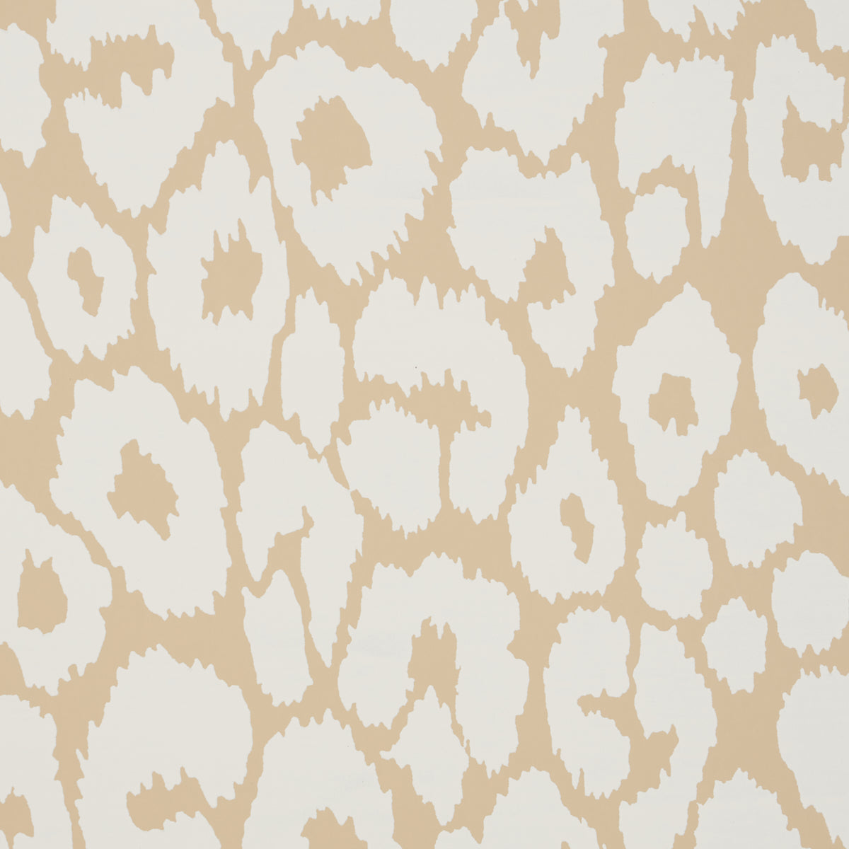 Schumacher Iconic Leopard Ivory On Neutral Wallpaper Sample 5007020