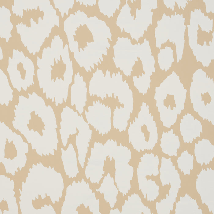 Schumacher Iconic Leopard Ivory On Neutral Wallpaper Sample 5007020