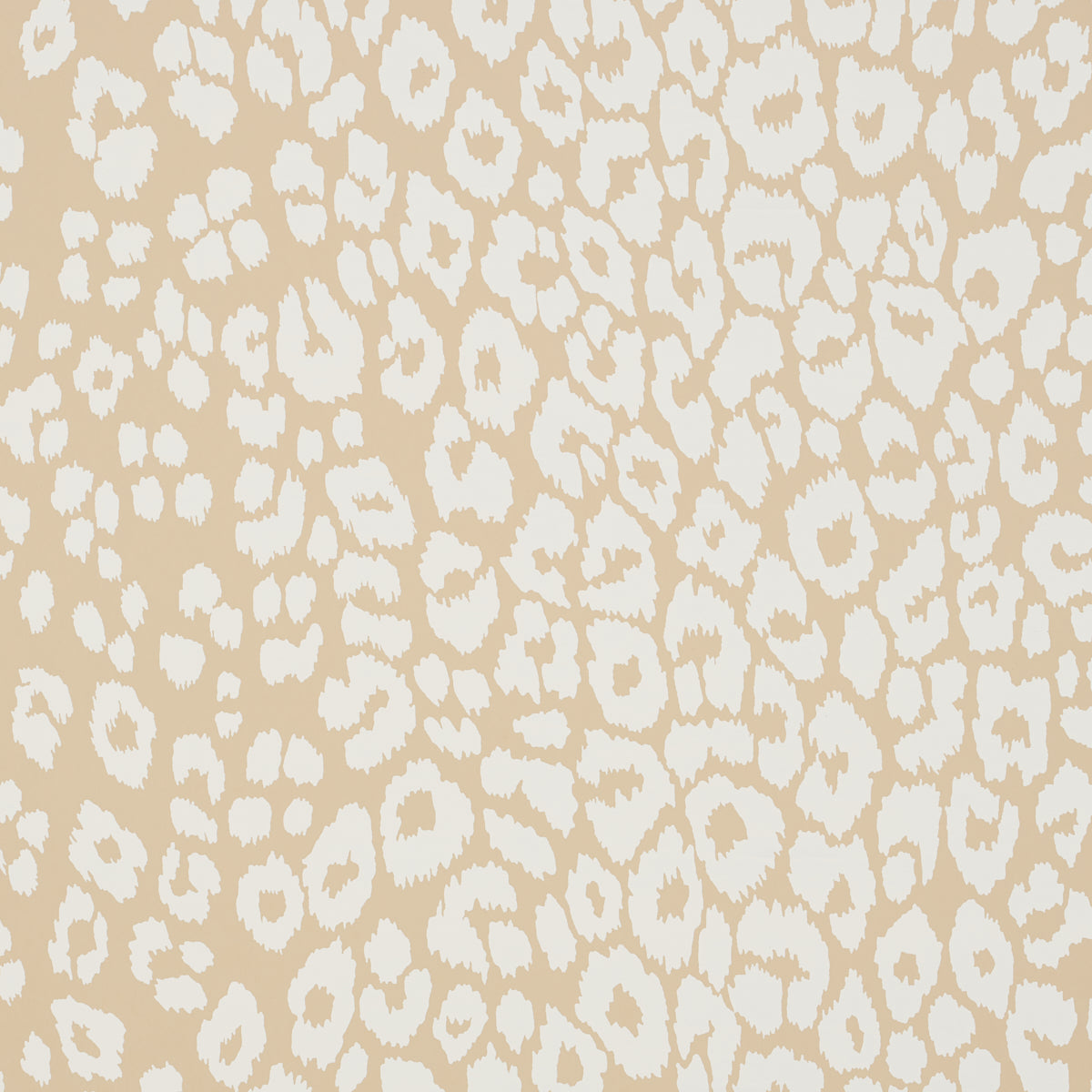 Schumacher Iconic Leopard Ivory On Neutral Wallpaper Sample 5007020