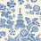 Schumacher Song Garden Porcelain Wallpaper Sample 5007030