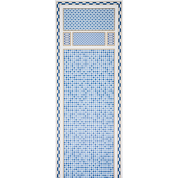 Schumacher Robinchon Panel B Blue Wallpaper Sample 5007111