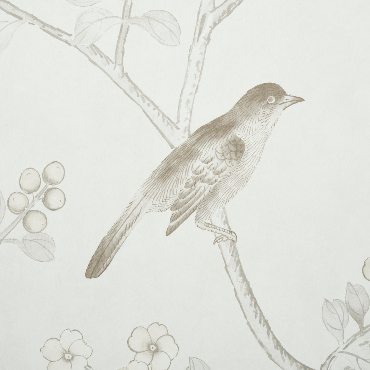 Schumacher Chinois Palais Panel Neutral Wallpaper Sample 5007122