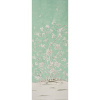Schumacher Chinois Palais Panel Aquamarine Wallpaper 5007123