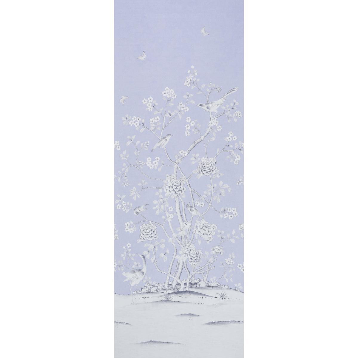 Schumacher Chinois Palais Panel Lavender Wallpaper Sample 5007126