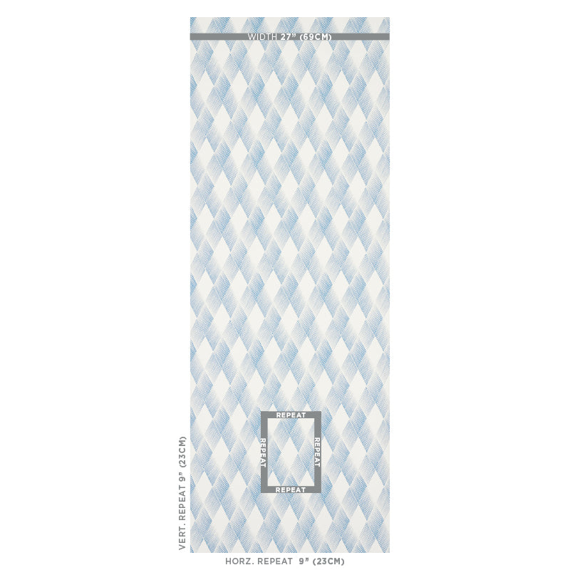 Schumacher Fetlock Blue Wallpaper Sample 5007132