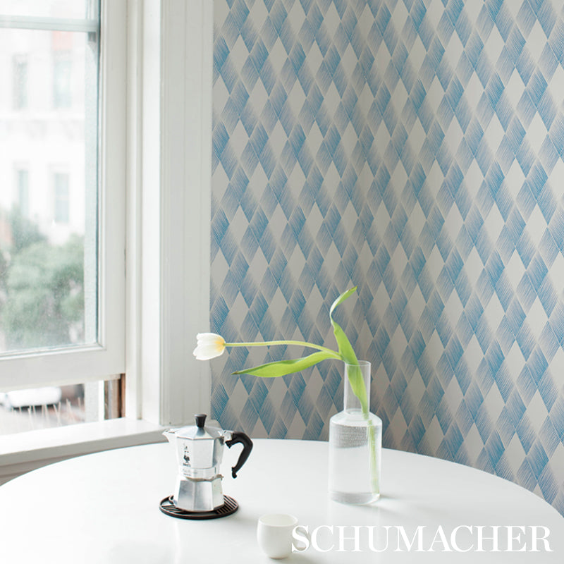 Schumacher Fetlock Blue Wallpaper Sample 5007132