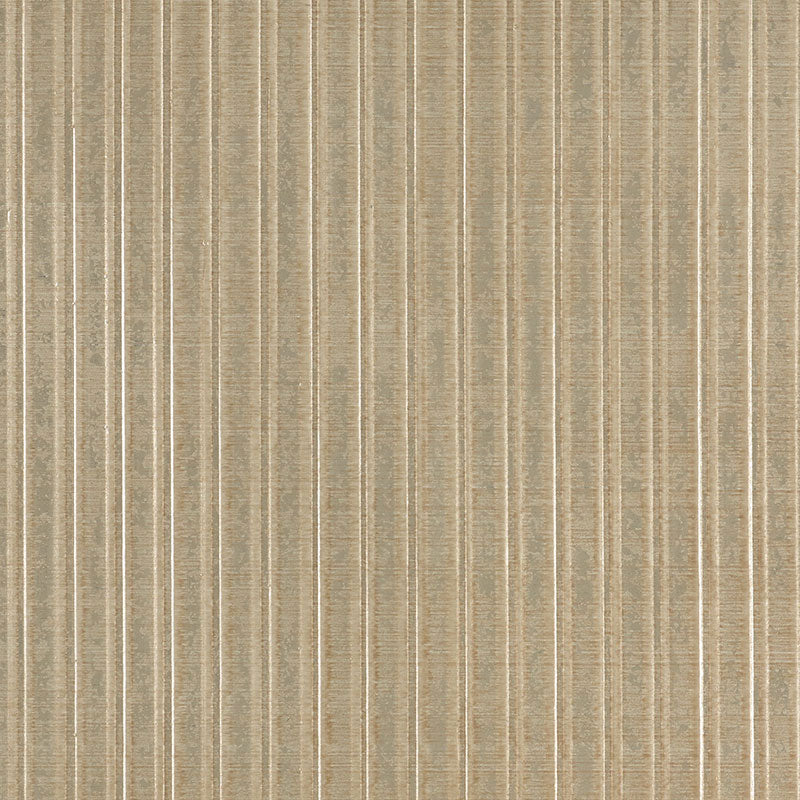 Schumacher Galvanized Rib Burnished Gold Wallpaper Sample 5007362