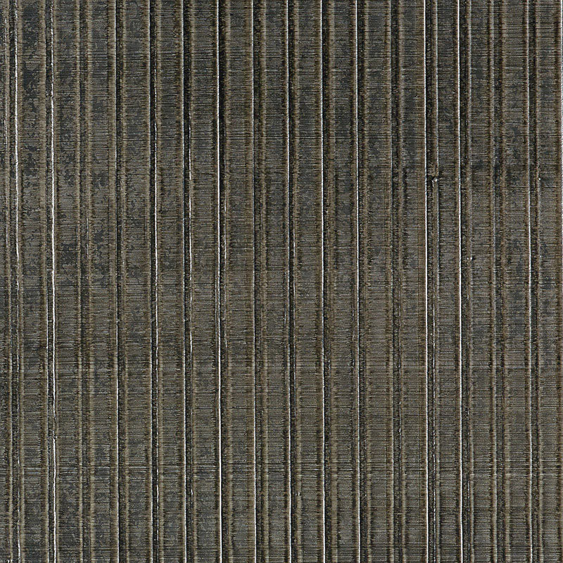 Schumacher Galvanized Rib Gunmetal Wallpaper Sample 5007363