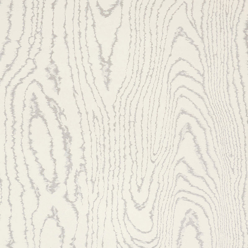 Schumacher Faux Bois Silver Moon Wallpaper Sample 5007401