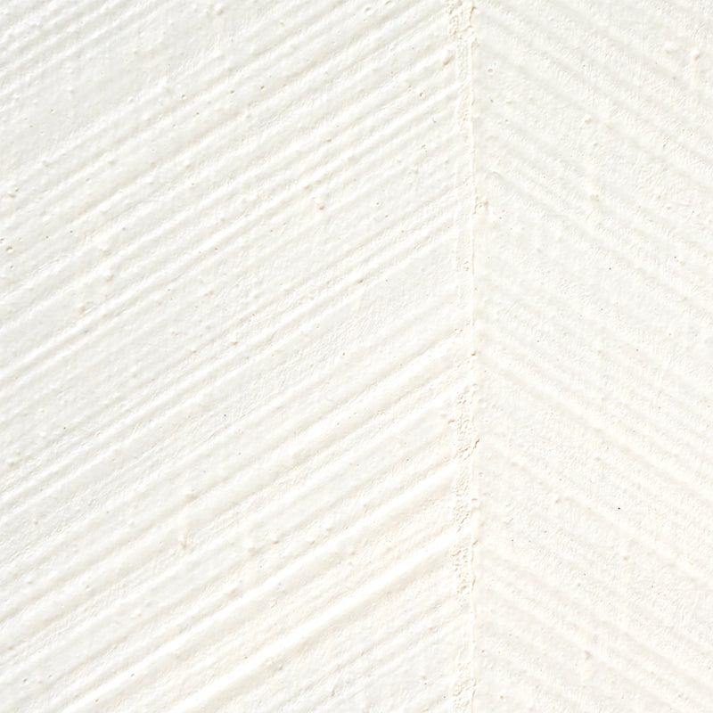 Schumacher Combed Chevron Ivory Wallpaper Sample 5007424