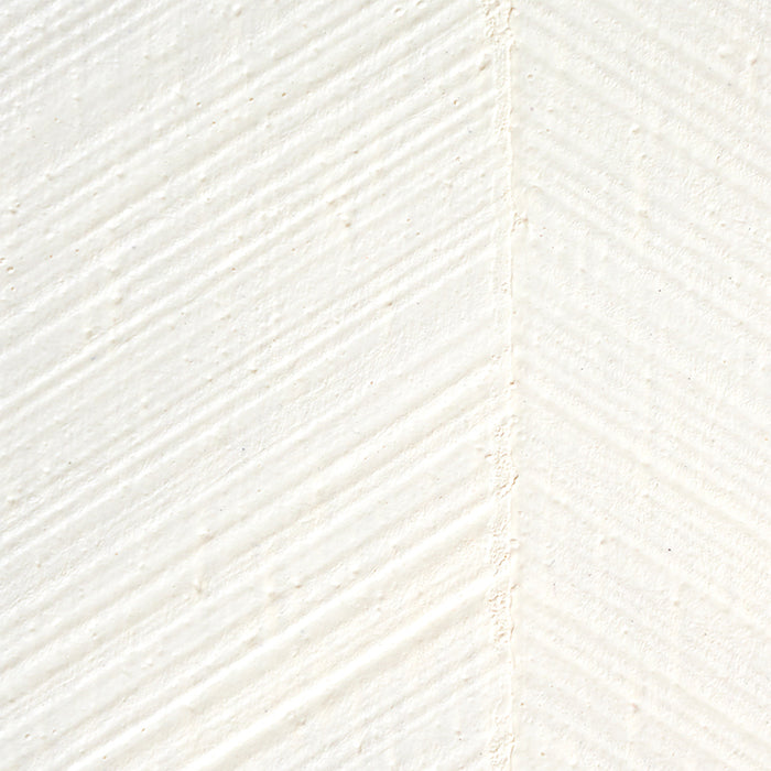 Schumacher Combed Chevron Ivory Wallpaper Sample 5007424