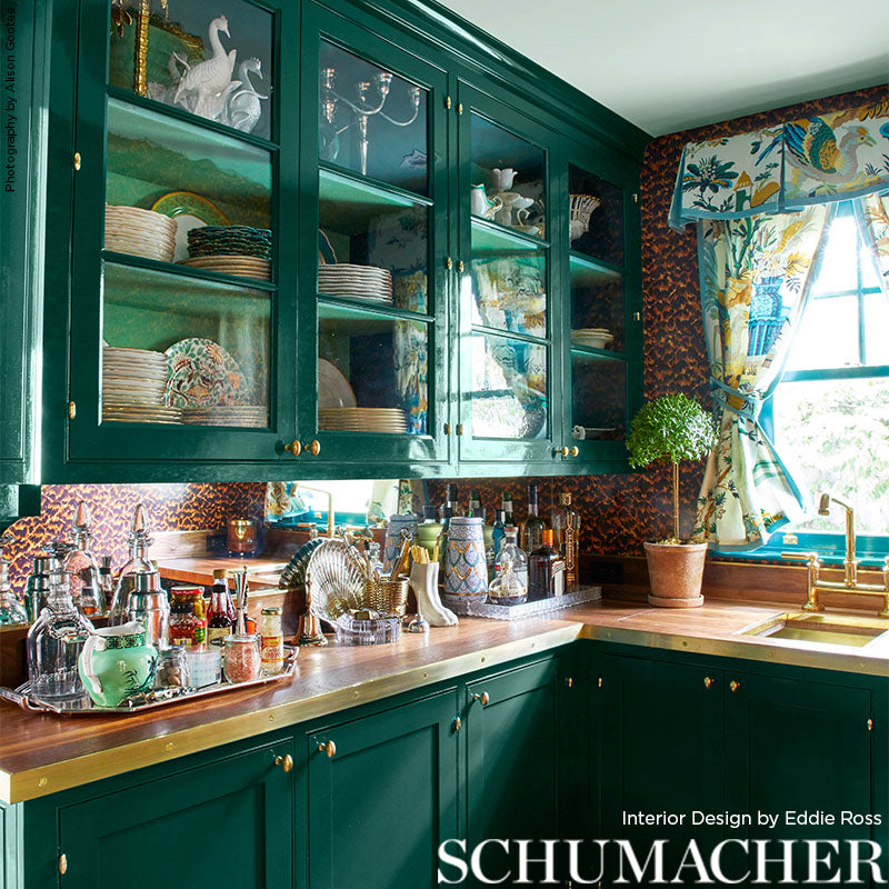 Schumacher Tortoise Natural Wallpaper Sample 5007450