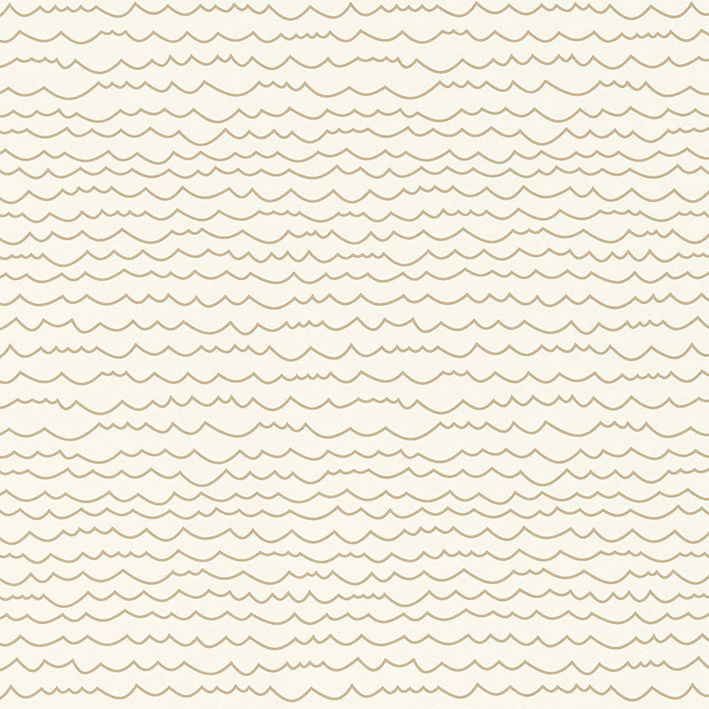 Schumacher Waves Sand Wallpaper Sample 5007460