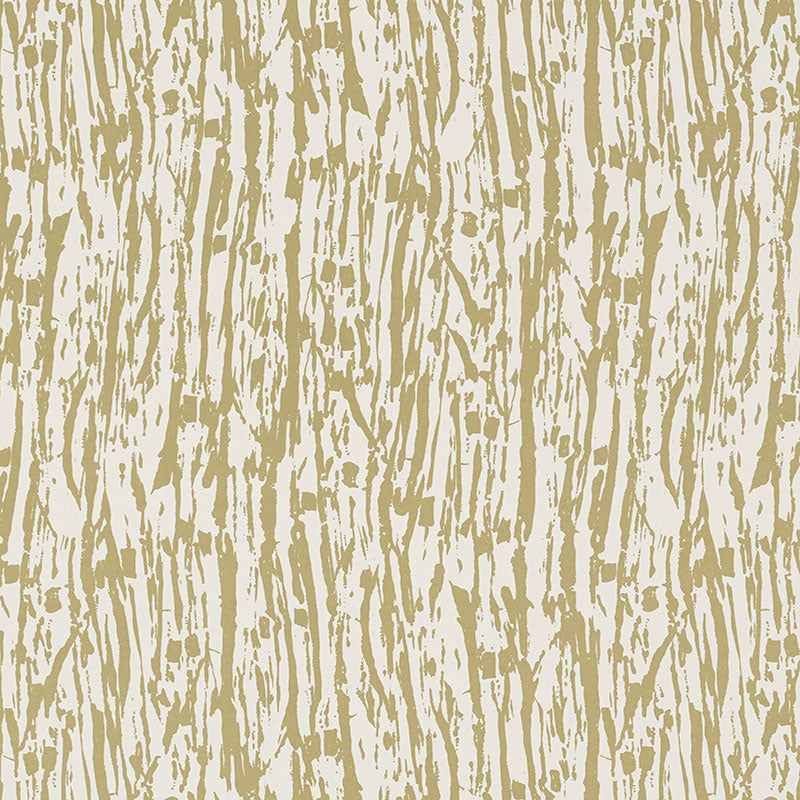 Schumacher Tree Texture Pale Gold Wallpaper Sample 5007471