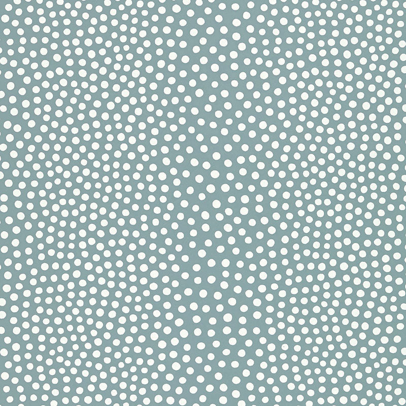 Schumacher Raindots Slate Blue Wallpaper Sample 5007502