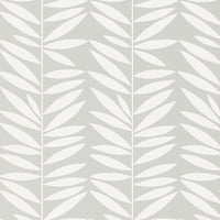 Schumacher Leaf Stripe Mist Wallpaper 5007510