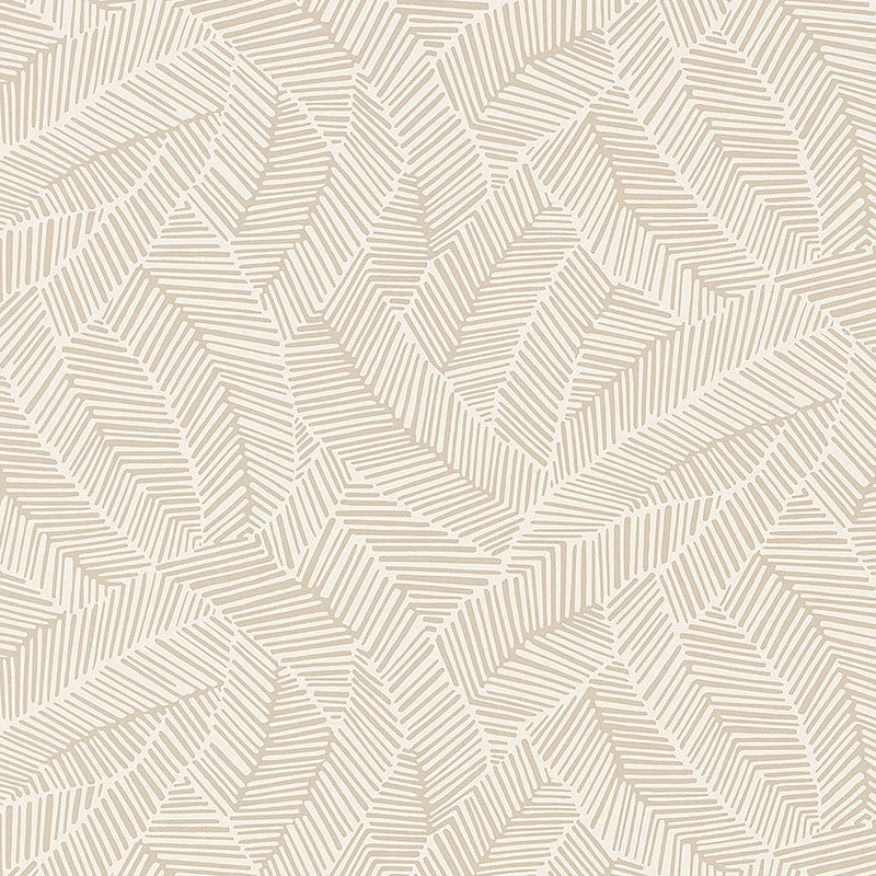 Schumacher Abstract Leaf Linen Wallpaper Sample 5007530