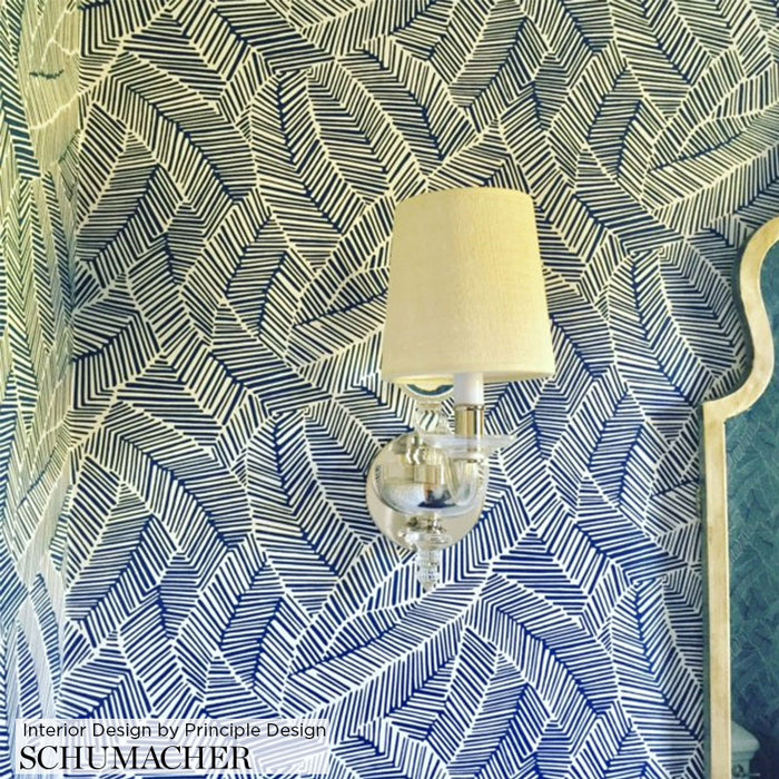 Schumacher Abstract Leaf Mocha Wallpaper 5007532