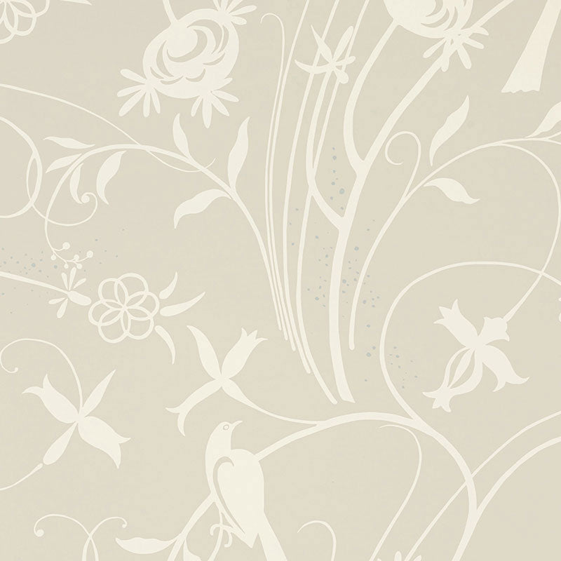 Schumacher Sky Meadow Linen Wallpaper Sample 5007620