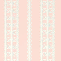 Schumacher Wicker Stripe Frangipani Wallpaper 5007721