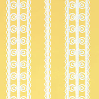 Schumacher Wicker Stripe Lemon Blossom Wallpaper 5007722