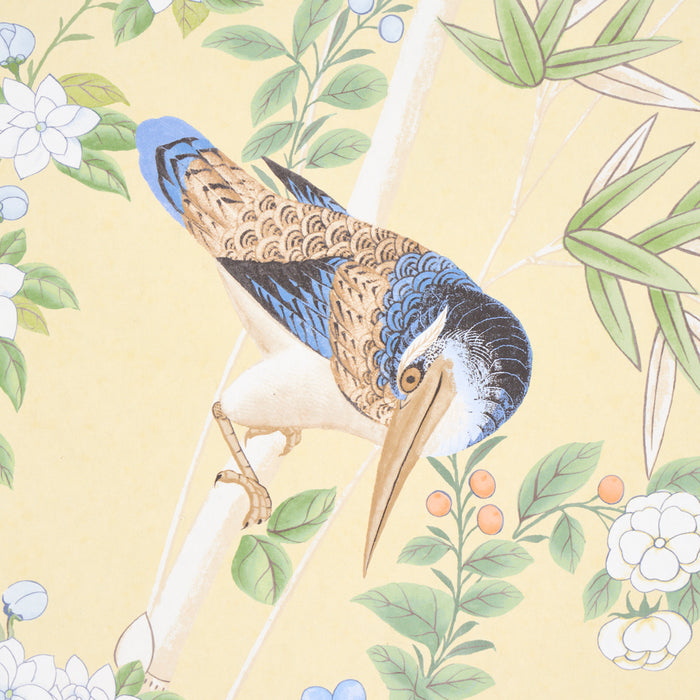 Schumacher Brighton Pavilion Panel Yellow Wallpaper Sample 5007747