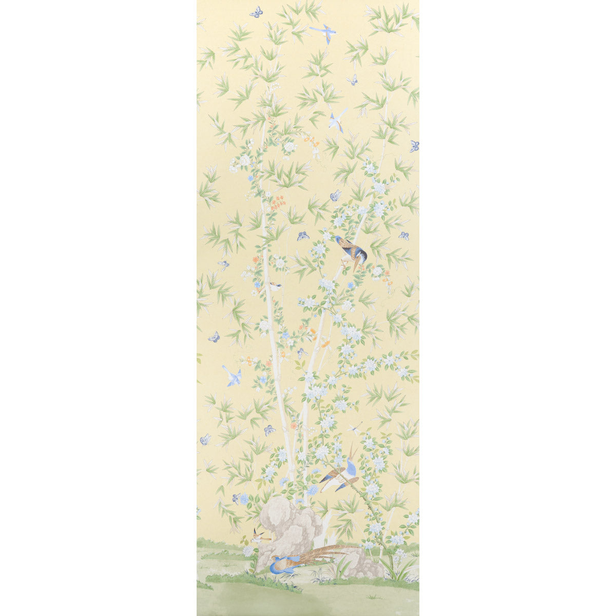 Schumacher Brighton Pavilion Panel Yellow Wallpaper Sample 5007747
