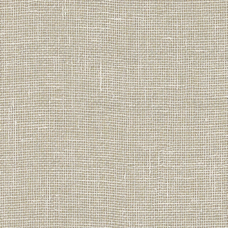 Schumacher Linen Gesso Pale Gold Wallpaper Sample 5007807
