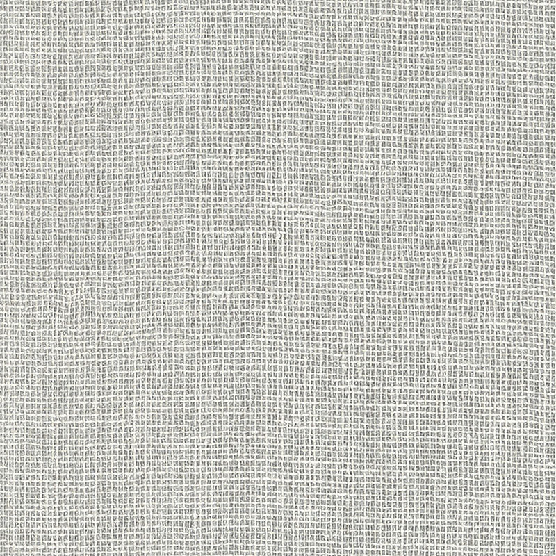 Schumacher Linen Gesso Silver Wallpaper Sample 5007809