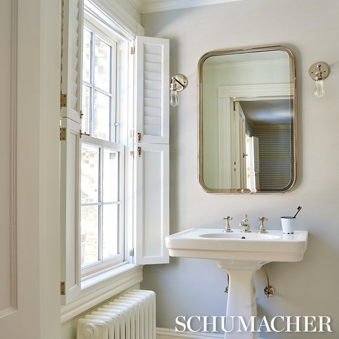 Schumacher Shaded Silk White Wallpaper 5007868