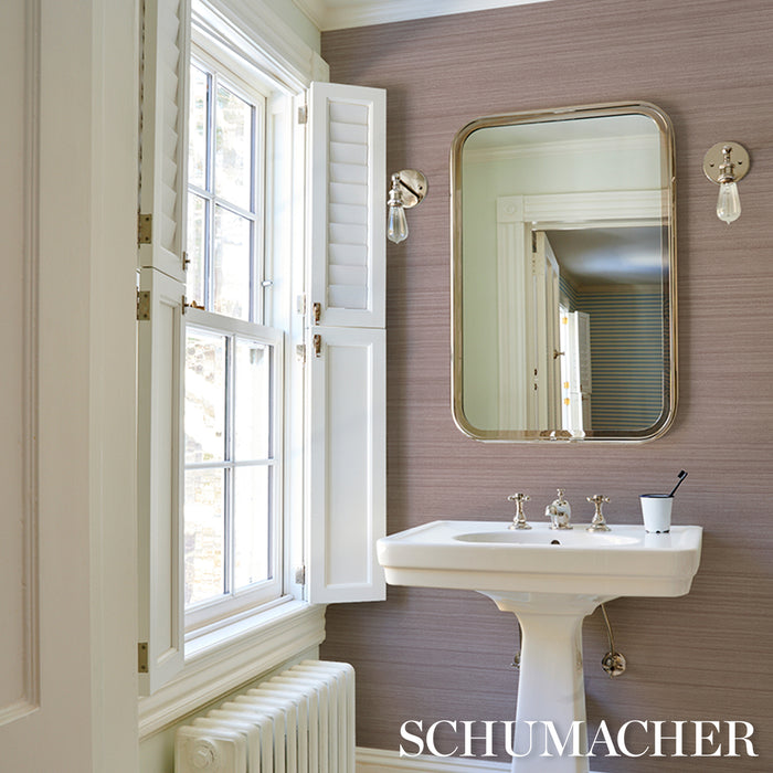 Schumacher Shaded Silk Wisteria Wallpaper Sample 5007869
