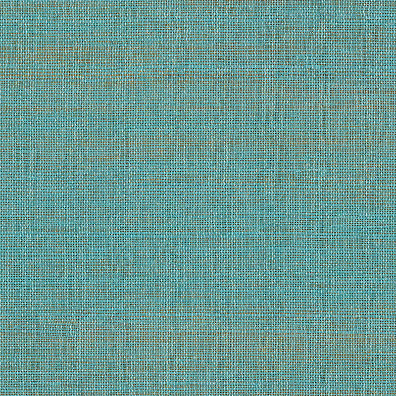Schumacher Hemp Shimmer Aqua Shimmer Wallpaper Sample 5007876